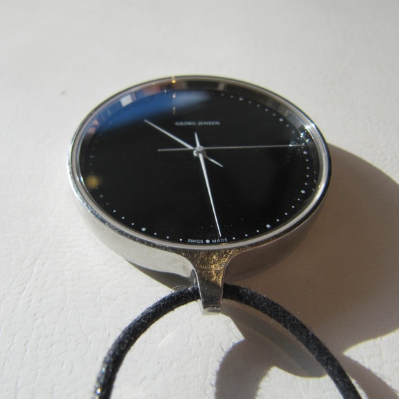 Rare, Georg Jensen Pendant Watch with Black Dial main image 8
